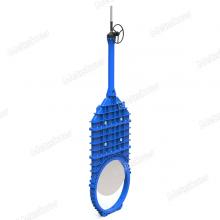 MYL系列單向密封帶蓋式刀閘閥，進(jìn)口電動(dòng)暗杠刀閘閥